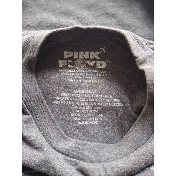 Pink Floyd Graphic T Shirt L Dark Side Of The Moon Brown Short Sleeve Grunge - Picture 3 of 5